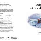 Texte: "Sage and the Snowshoe Express", "Written by Louise Bradford", "Illustrated by Maya McKibbin". Illustration von Personen im Schnee mit Hundeschlitten.
