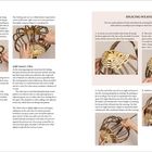 Texte: Tipps zum Einfügen von Rippen und Webern, um ein gestreiftes Muster zu erstellen. Bilder zeigen Hände beim Korbflechten.