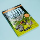 Text: "Bug Power", "From Super Strength to Web Slinging", "Learn About the Amazing Abilities of Bugs". Illustrationen von Insekten.
