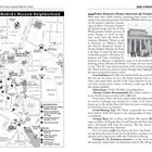 **Links:** Karte von Madrids Museumsviertel mit Museen und Restaurants.  
**Rechts:** Beschreibung des Prado Museum mit Infos zu Öffnungszeiten und Tickets.