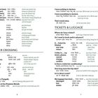 Zweisprachige Reisefragen und Begriffe auf Englisch und Bengalisch, z.B. „Quarter past (ten)“, „TICKETS & LUGGAGE“.
