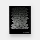 Text über die transformative Kraft von Make-up, einer globalen Umfrage von Künstlern. Unten rechts "PHAIDON".