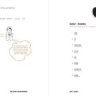 Links: Anweisungen zur höflichen koreanischen Sprache und Diktat-Übungen. Rechts: Vokabelzuordnung mit Illustrationen.