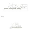 "East Elevation / Fachada oriente", "South Elevation / Fachada sur", "1920s–1930s The Houses". Linienzeichnung eines Gebäudes.