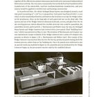Text über Montagemethoden und Evolution des "Packaged House System" mit "Wedge Connector". Modellhaus und Trailer unten.