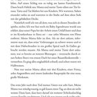 Eine Textseite beginnt mit einer Familienerinnerung, dann ein Unfallbericht des Vaters, und endet mit Trauerbewältigung. Unten: "21".