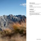 Reisetipps zu einer Wanderung inkl. Verpflegung und Übernachtung. Im Hintergrund ein Bergpanorama unter klarem Himmel.