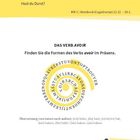 Der Text erklärt das französische Verb "avoir" und seine Formen im Präsens, dargestellt als spiralförmiges Rätsel.