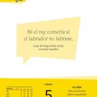 Zitat: "Ni el rey comería si el labrador no labrase." Lope de Vega. Kalender: 5. Januar, Dienstag. Feiertag: Heilige Drei Könige.