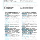 "descendre: être oder avoir?" beschreibt die Verwendung von "être" und "avoir" im passé composé. Links französische Wörter mit Definitionen, rechts Konjugationen und Bedeutungen.
