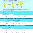 Texte zu Brüchen mit Anleitungen und Aufgaben, bunte Diagramme und Beispiele, Seitenzahl 75.