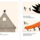 Eines Morgens ruft der Wimpf: »Obacht! Da liegt ein RIESIGES Tier vor unserer Stadt!«

Links ein graues Dach, rechts ein großer Tierfuß.