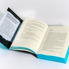 Links: "Was hat dich zu 'Die Krähen' inspiriert?" Text über Inspiration für Thriller. Rechts: Buch mit Kapitel 15. Türkise Buchränder.