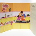 Text: "IMPOSTER COOKING", "A RECIPE FOR RIVALS". 
Illustration: Zwei Personen kochen fröhlich in einer gelben Küche.