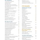 Inhaltsübersicht zu CED: Vorwort, CED verstehen, diagnostische und therapeutische Ansätze. Seitenangaben daneben.
