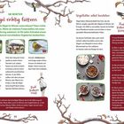 "Im Winter Vögel richtig füttern" und "Vogelfutter selbst herstellen" mit Rezepttext. Baumillustrationen und Vogelbilder.
