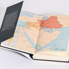 Klappentext mit Zitat: "Angesichts der Katastrophe in Gaza..." Daneben eine farbige Karte des Nahen Ostens und dessen Länder.