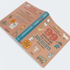 Cover mit Text "99 Superschlaue Dinge die du über Geschichte wissen musst", Illustrationen von Figuren und Objekte.