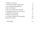 Inhalt mit 10 Kapiteln: 1. Pazifismus ≠ Passivität, 2. NEIN! Meine Kinder, 3. Meinungsfreiheit, 4. Butter statt Bomben und mehr.
