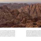 Text beschreibt den Bibelpropheten Elia auf dem Moseberg. Bild zeigt eine karge Berglandschaft unter Dämmerung.