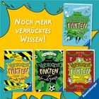 "Noch mehr verrücktes Wissen!" steht oberhalb von vier bunten Buchcovern. Enthält den Schriftzug "Ravensburger".