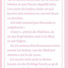 Eine emotionale Szene, in der Levis Schwestern auf ihn zulaufen, ihn umarmen und eine besondere Verbindung gezeigt wird.