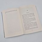 Eine aufgeschlagene Buchseite zeigt das Kapitel "13" mit dem Titel "Irland 1950". Text beschreibt eine Szene im Wohnzimmer.