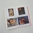 Vier Texte beschreiben Skulpturen und Gemälde bekannter Künstler, darunter Rodin, Stuck, Lautrec und Munch.