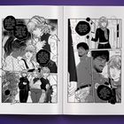 Eine schwarz-weiße Comic-Doppelseite mit Sprechblasen: Links beschreiben Menschen ihre Wiedergeburt und Wärme. Rechts: "Leuchtet, ist der Tod."