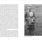 Links Fließtext über "Zugroaste", Integration und familiäre Schwierigkeiten. Rechts Schwarz-Weiß-Foto von Frau und Kind. Entschlossenes Auftreten.