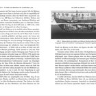 Seitenzahlen: 122 links, 123 rechts. Text zum Schiff von Uluburun. Illustration mit einem durchgeschnittenen Schiffsrumpf voller Kisten.