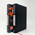 Zwei Bücher, Titel: "BLENDWERK". Autor: "KLÜPFEL-KOBR". Eines zeigt orange Blätter, das andere ist schlicht schwarz.