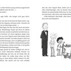 Text über eine köchliche Verwirrung und einen Rollstuhl. Rechts eine Illustration von zwei Erwachsenen und zwei Kindern.