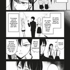 Text: Nach dem Treffen mit dem Lehrer... Trotzdem war im angeblich... Er hatte versucht, Miho zu vergiften.

Illustration mit drei Schülerinnen im Gespräch. Ein Junge steht neben ihnen.