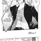 Text: „… getreu seinem Ruf … Haruka Shirakawa!“, „Alle Schüler steigen eine Klasse auf… Neues Schuljahr.“ Manga-Stil, junge Person.