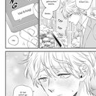 Eine Manga-Illustration zeigt einen jungen Mann, der eine SMS mit "Viel Erfolg!" erhält und darüber nachdenkt.