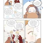 Comic: Zwei Jungen scherzen mit einem Mädchen, das einen Teddybären hält. Sie sind in einem schicken Raum.