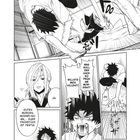Texte: „Was soll der Kack so früh am Morgen?!“, „Willste mich killen?!“, „Ja.“, „Guten Morgen...“, „Wa...?“

Eine hektische Manga-Szene mit zwei Charakteren.