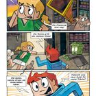 Oben: „Wie Sie hören, hören Sie nix“, „Die Phantome sind weg!“
Mitte: „Die Sonne grillt die meisten Mobs!“
Unten: „Mal sehen, welche Drops sie hinterlassen haben.“ „Vielleicht eine neue Zutat für meine Tränke?“
Comic-Stil mit zwei Figuren in einem Bücherraum.