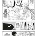Eine Manga-Seite zeigt eine Person, die sagt: "Ich bin der Erstgeborene der sieben Kinder...". Eher ernsthafte Stimmung.