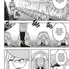 In einer schwarz-weißen Manga-Szene kniet eine Gruppe Soldaten, während ein Offizier vorbeigeht. Geräusch "Tapp" ist zu hören.