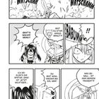 Text: "Riesel", "Selene!!", "Ich habe wohl den Großteil meiner Kraft verloren...", "Wabwumm". Szenen aus einem Manga mit Kämpfen.