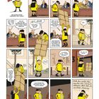 Comic-Illustration: Ein Held namens Unschlagbar sucht ein gestohlenes Bild. Er findet es im Hafen und löst den Fall.