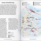 "Erste Orientierung" beschreibt Amsterdam. Rechts ist eine detaillierte Stadtkarte mit markanten Orten und Sehenswürdigkeiten.