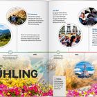 Portugal im Frühling. Texte: "Die Natur erwacht", "Osterferien", "25. April", "Festival Internacional de Chocolate".