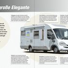 Texte: "Der große Elegante", "Mindestens 14 Jahre alt...", "Knaus Sun-Liner". Abgebildet: Ein weißes Wohnmobil von der Seite.