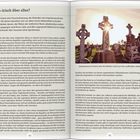 "Keltisch-irisch über alles?"  
Text beschreibt keltisches Irland, Nationalismus und Rasse.  
Rechts: Foto mit Sonnenlicht hinter Keltenkreuzen.