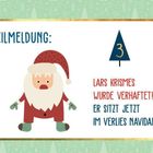 Eilmeldung: Lars Krismes wurde verhaftet! Er sitzt jetzt im Verlies Navidad! Illustration eines Weihnachtsmannes.