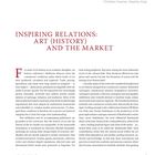 INSPIRING RELATIONS: ART (HISTORY) AND THE MARKET. Text über die Verbindung von Kunstgeschichte und Markt.