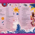 Inhaltsverzeichnis mit Themen wie Astrologie, Mythen des Tierkreises, Planeten, Sternenlegenden, umgeben von Wellen und Illustrationen.